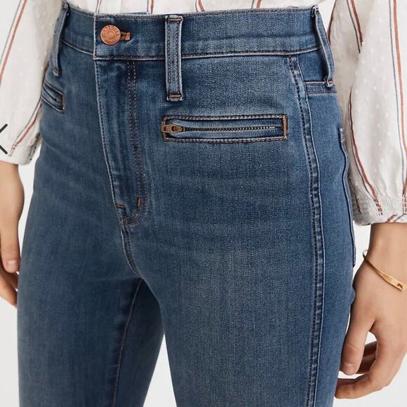 Madewell Jeans Roadtripper Jeggings Skinny High Rise Zip Pocket Denim Blue 26 T - Picture 11 of 11
